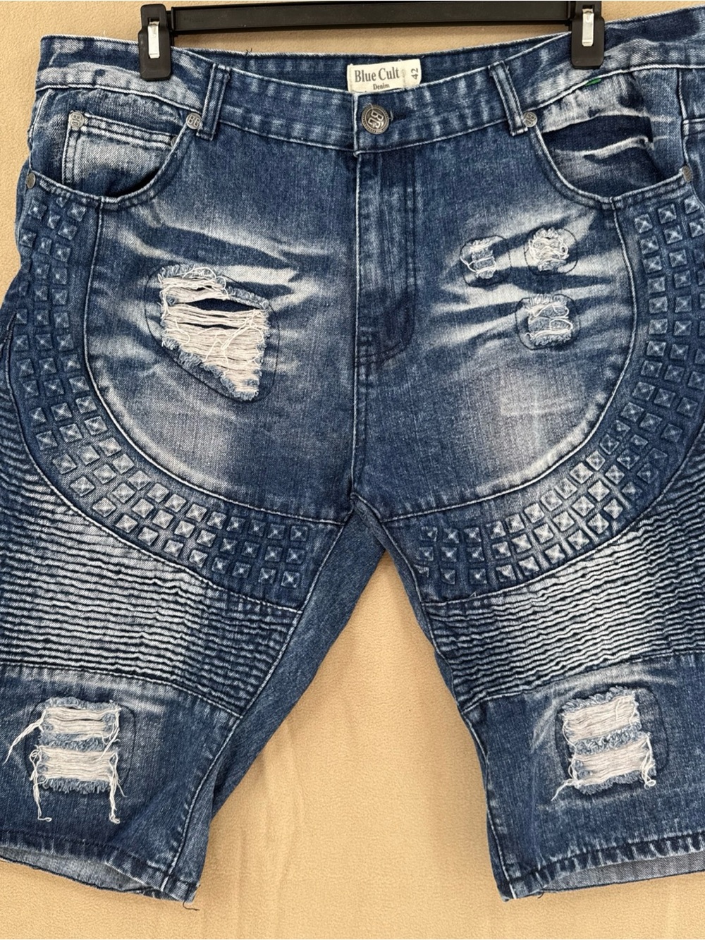 Blue Cult Men’s Distressed Blue Denim Jeans